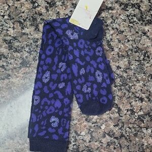 Xhilaration women's size  4-10 Knee high socks Leopard Print Blue, Black, silver